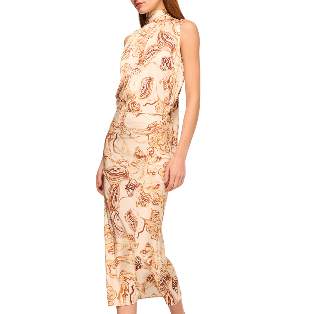 Luka Top in Golden Straw Satin