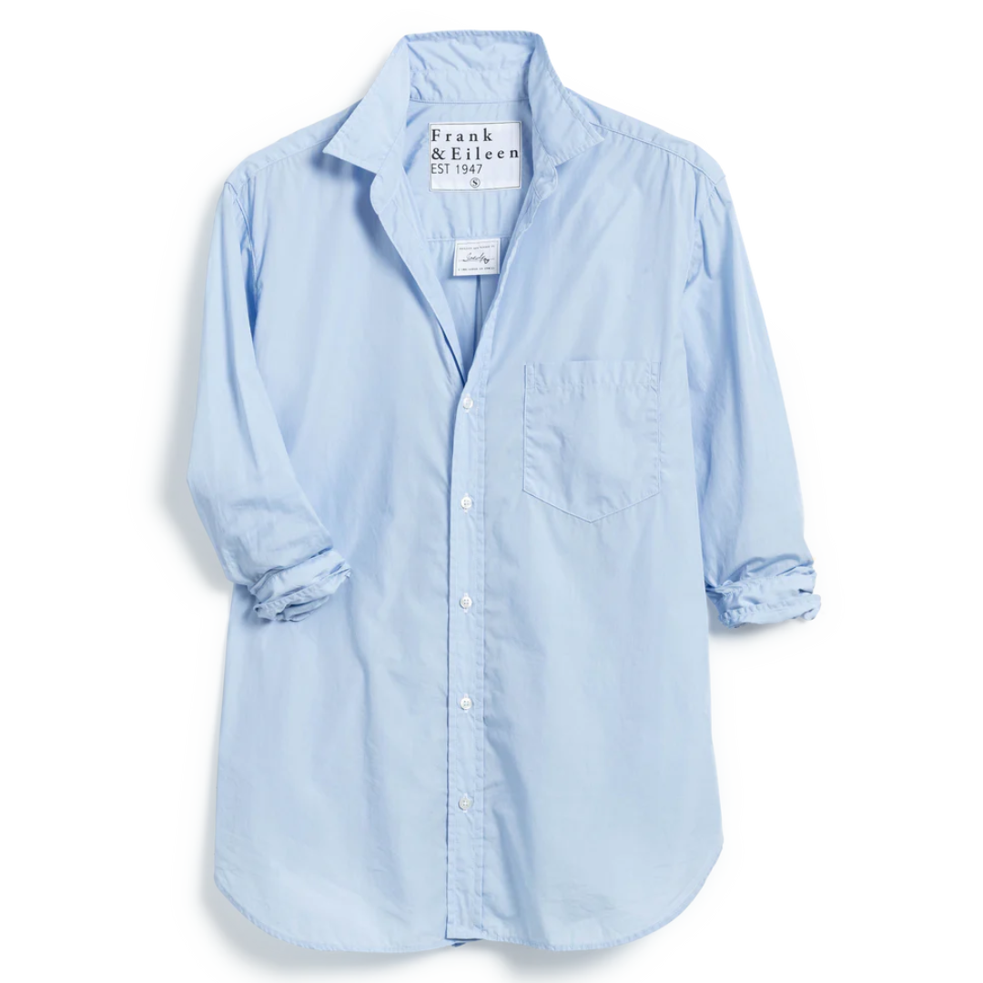 Joedy Boyfriend Button-Up Shirt in Shirting Blue