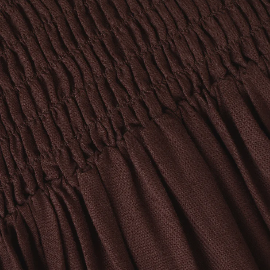 Z Supply Juniper Linen Maxi Dress in Chocolate Cherry