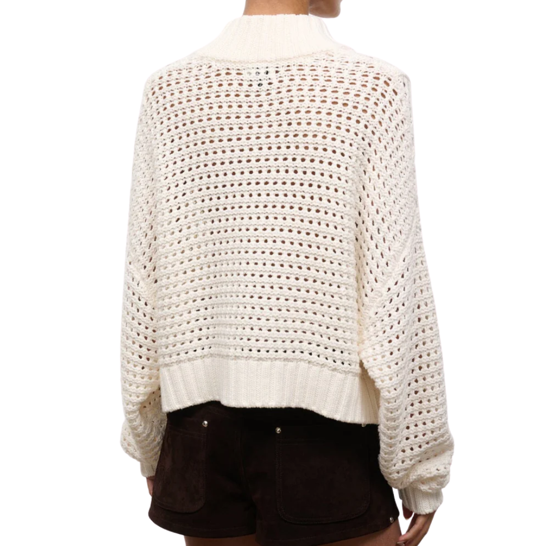 Cropped Hampton Sweater in Ivory