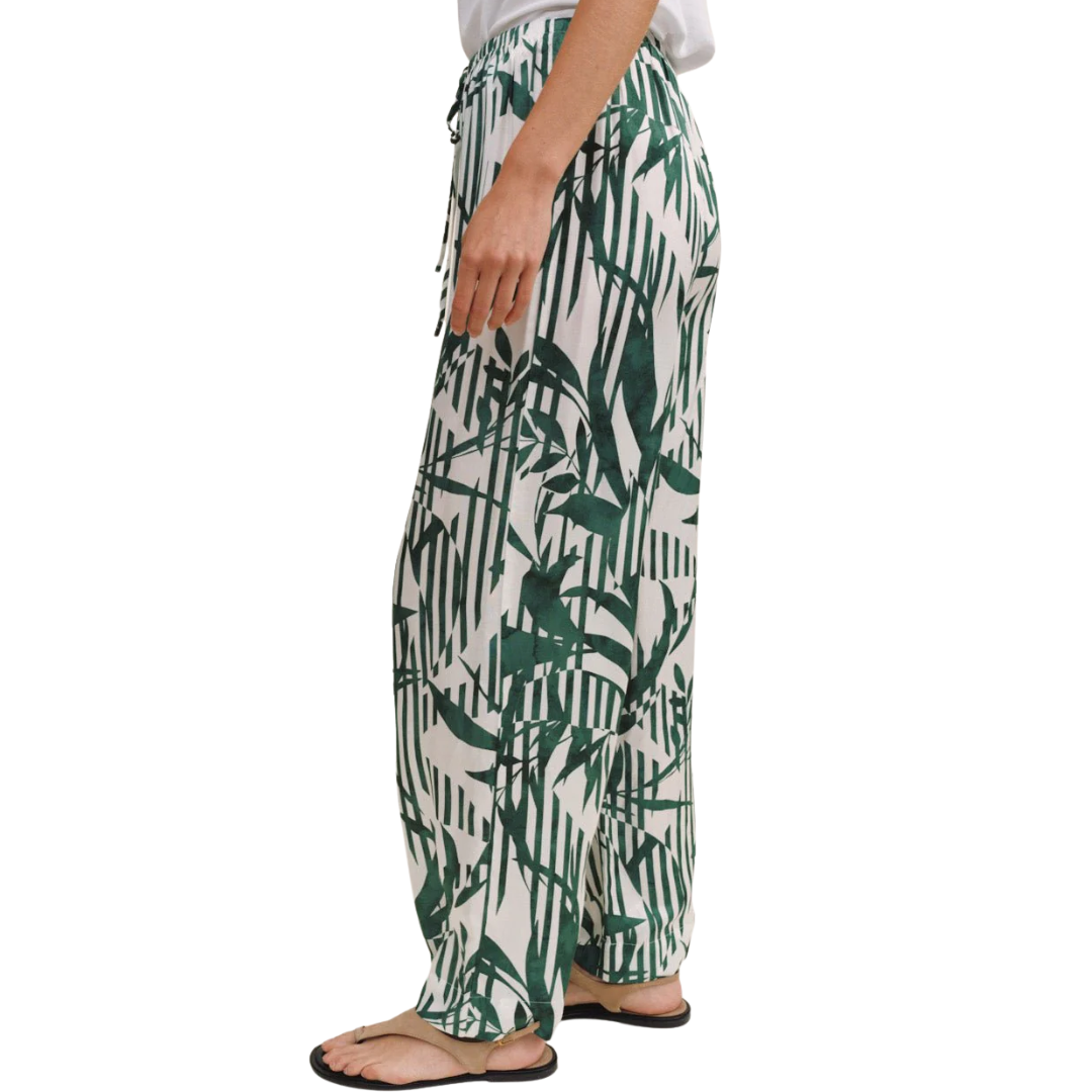 Wide Leg With Wide Hem in Palm Paradise Print
