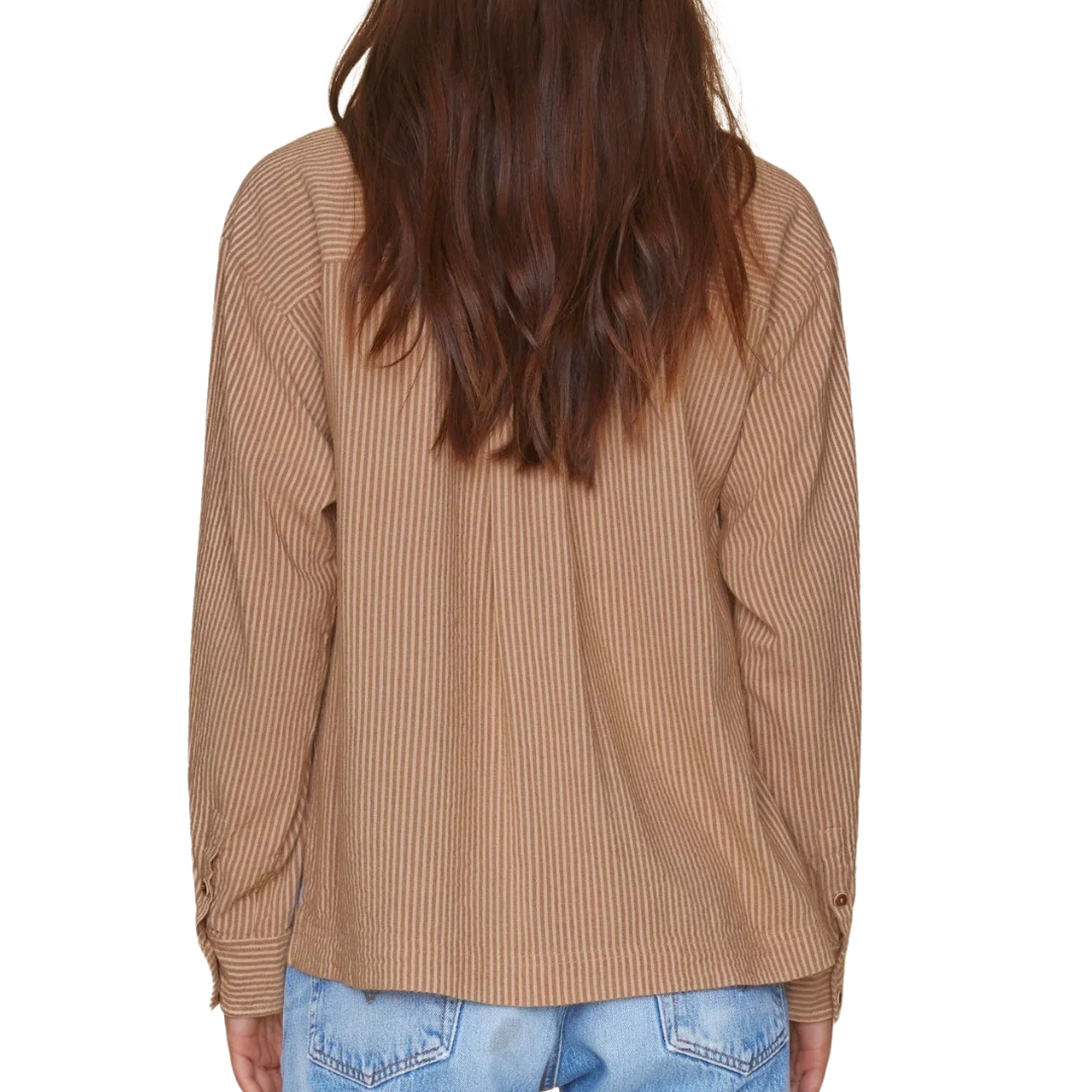 Makenzie Top in Fawn Stripe