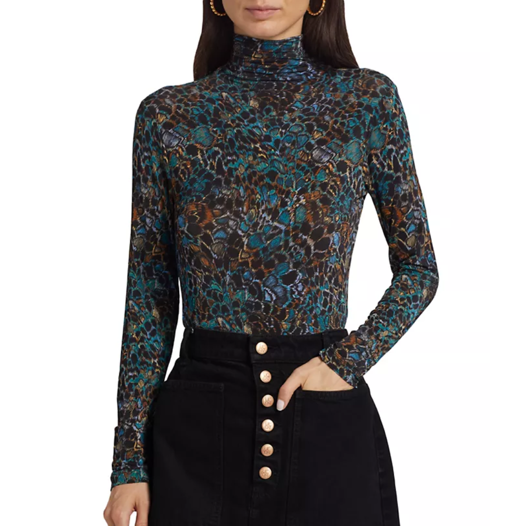 Aurelia Turtleneck in Caribaea