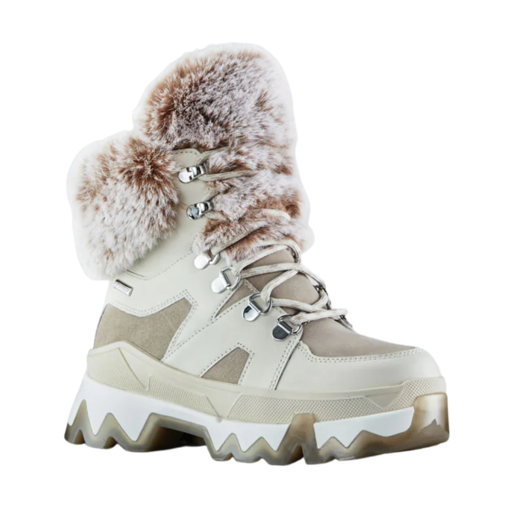 Warrior Leather Waterproof Sneaker with Primaloft in Ice Mushroom