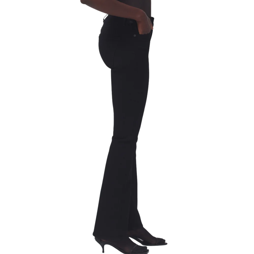 Emannuelle Low Rise Boot 30" in Plush Black