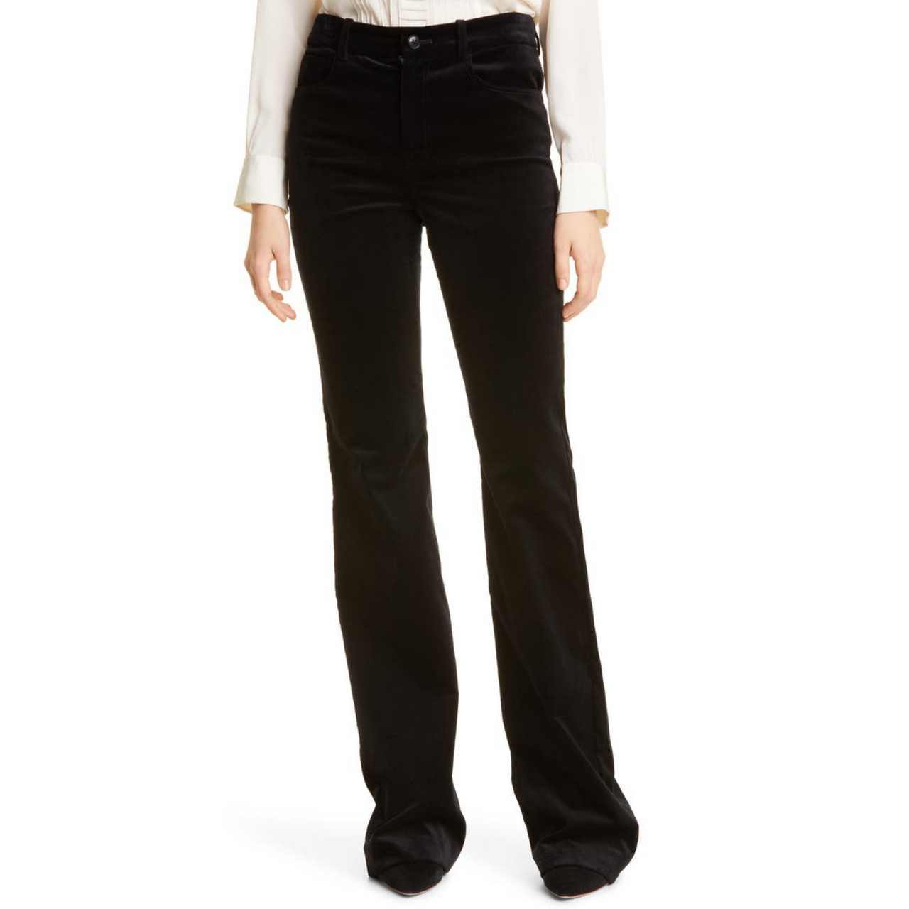 Nili Lotan Celia Pant in Black - Front View
