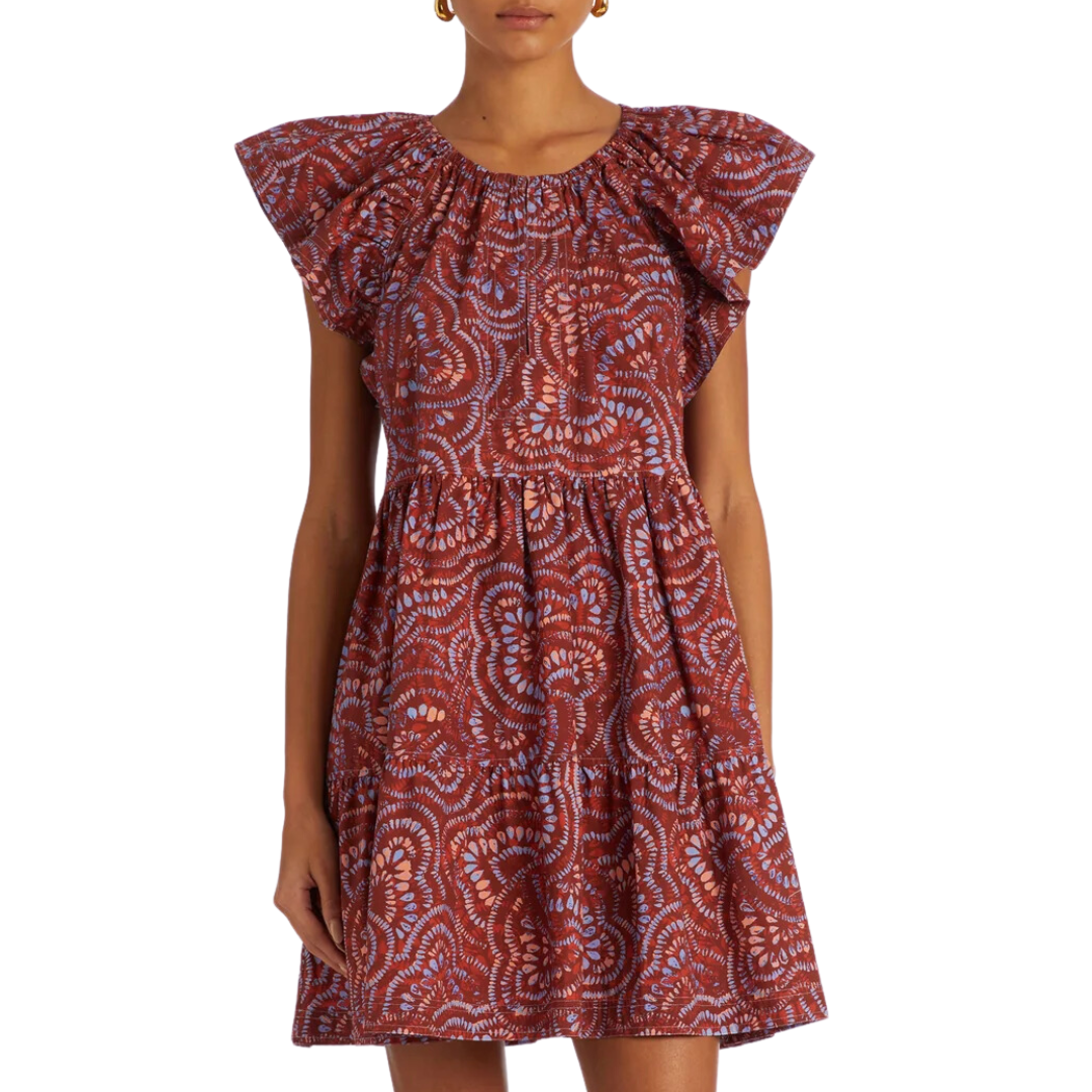 Kara Dress in Cranberry Burst
