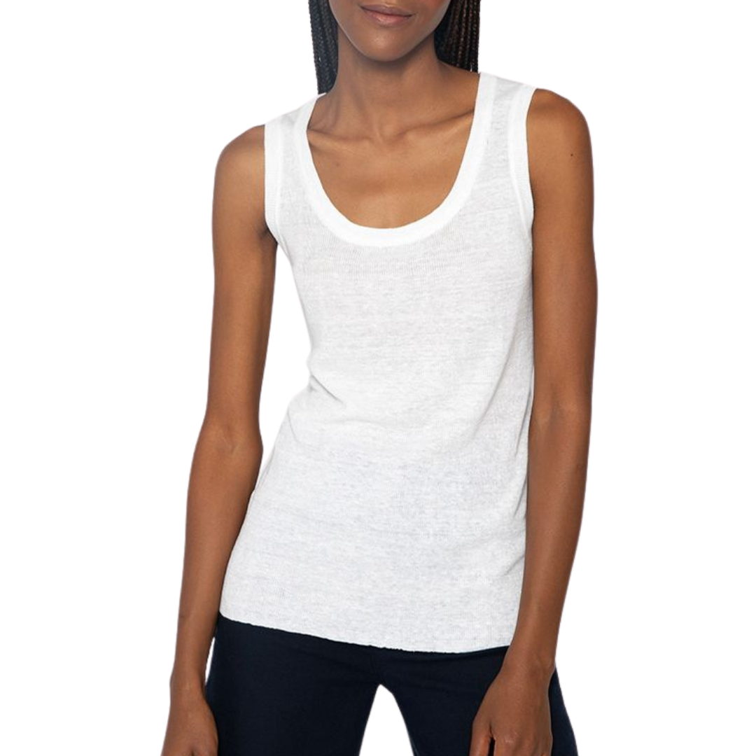Rib Tank in White