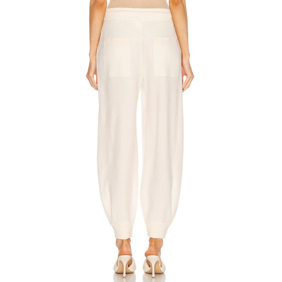 Alfie Boiled Wool Jogger in Ivory