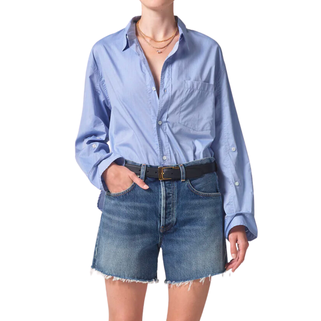 Kayla Shirt in Blue End On End