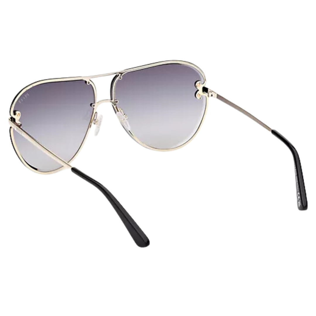 EP0217 Aviator Sunglasses in Shiny Pale Gold/Smoke