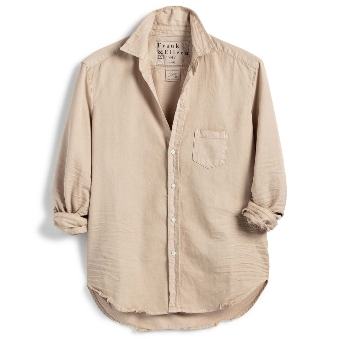 Eileen in Italian Cotton Denim Sand Color Indigo