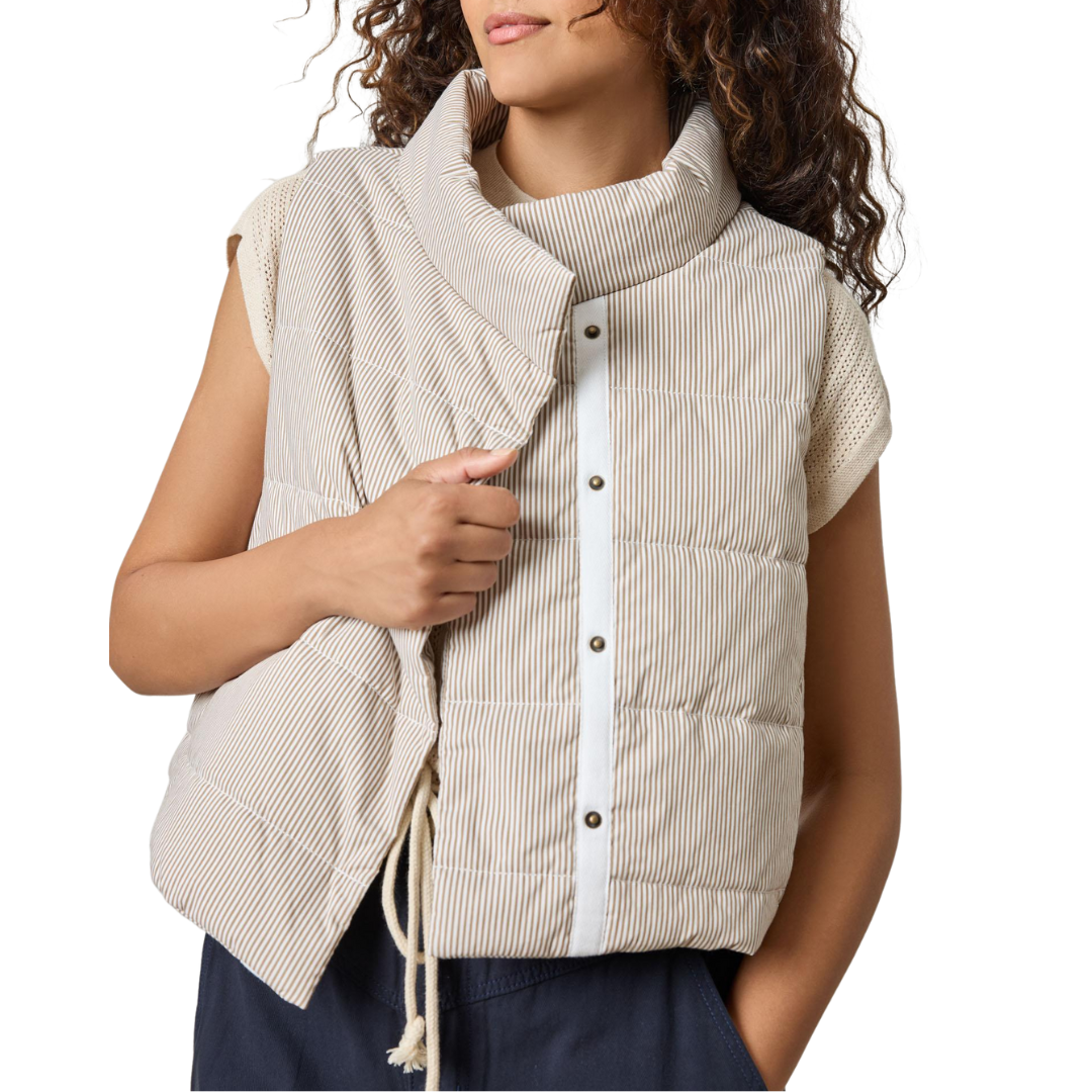 Striped Vest in Earth Stripe
