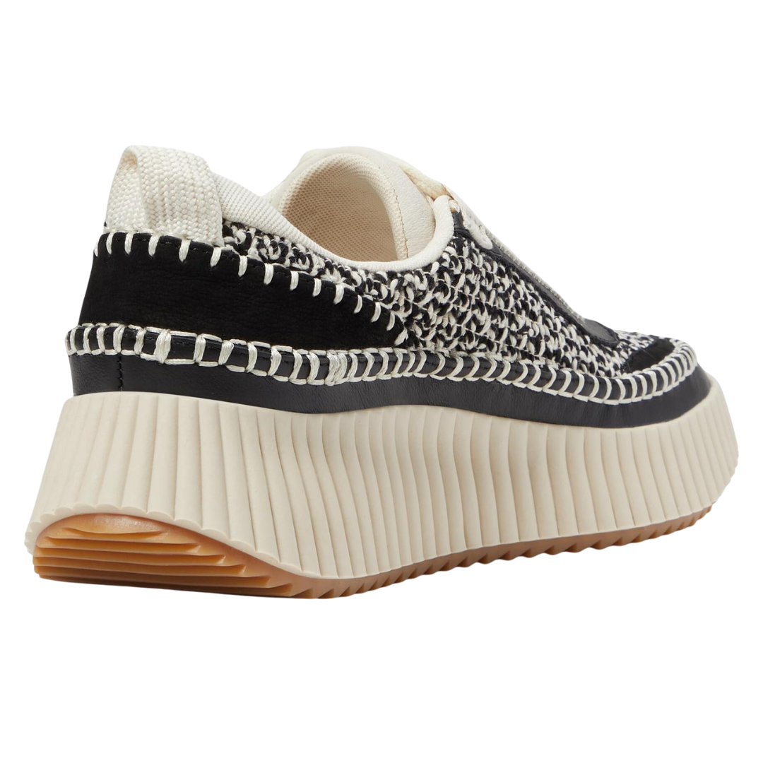 Dolen Sneakers in White Black Woven