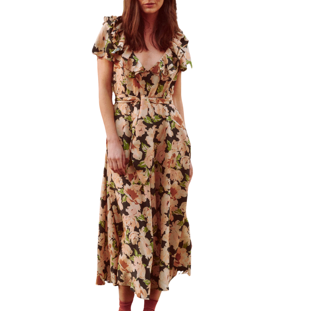 The Parish Dress in Victorian Rose Print