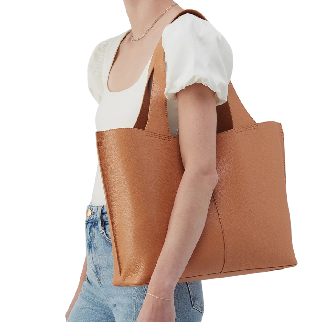 Large Vida Tote in Biscuit