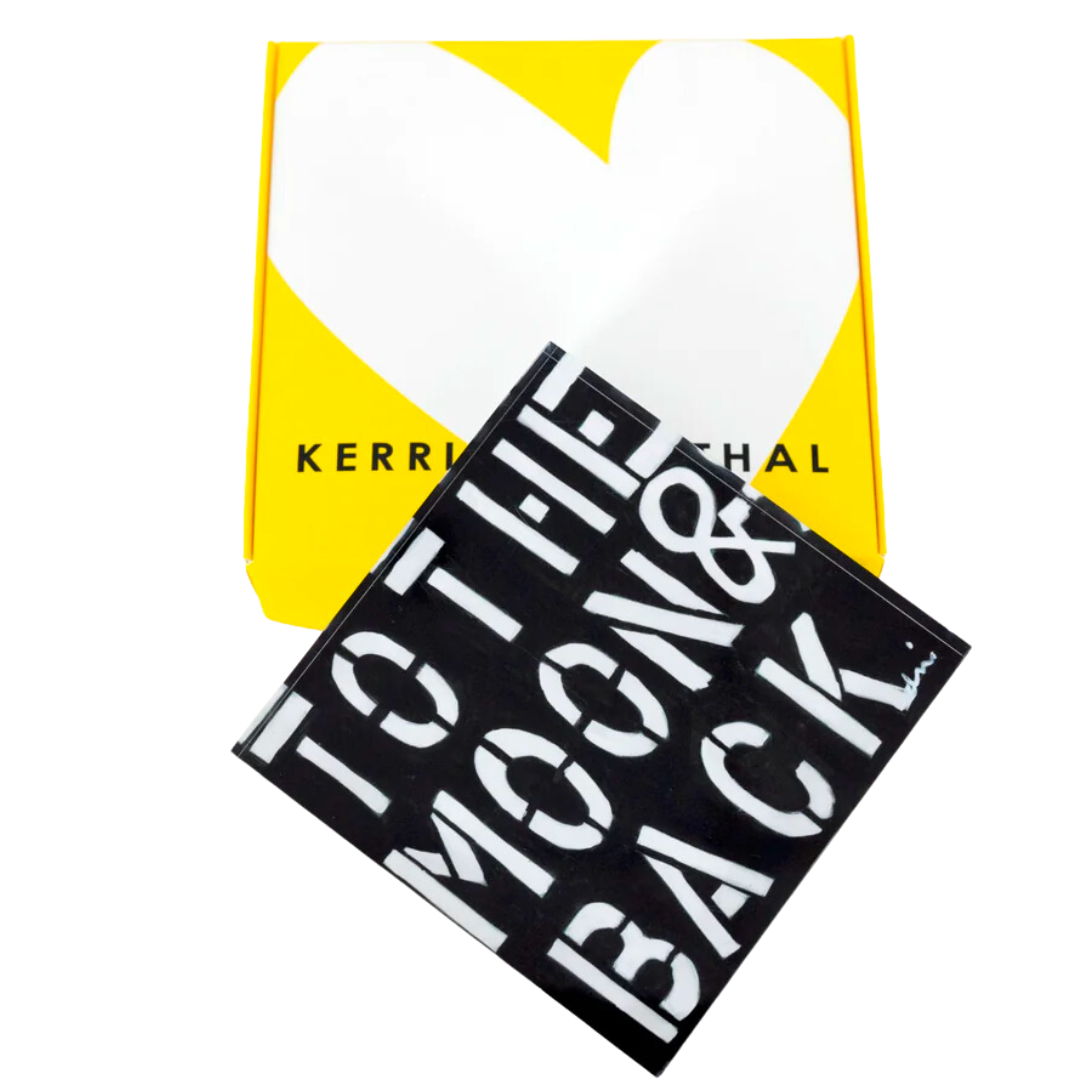 To The Moon & Back Block of Love in Black - Medium
