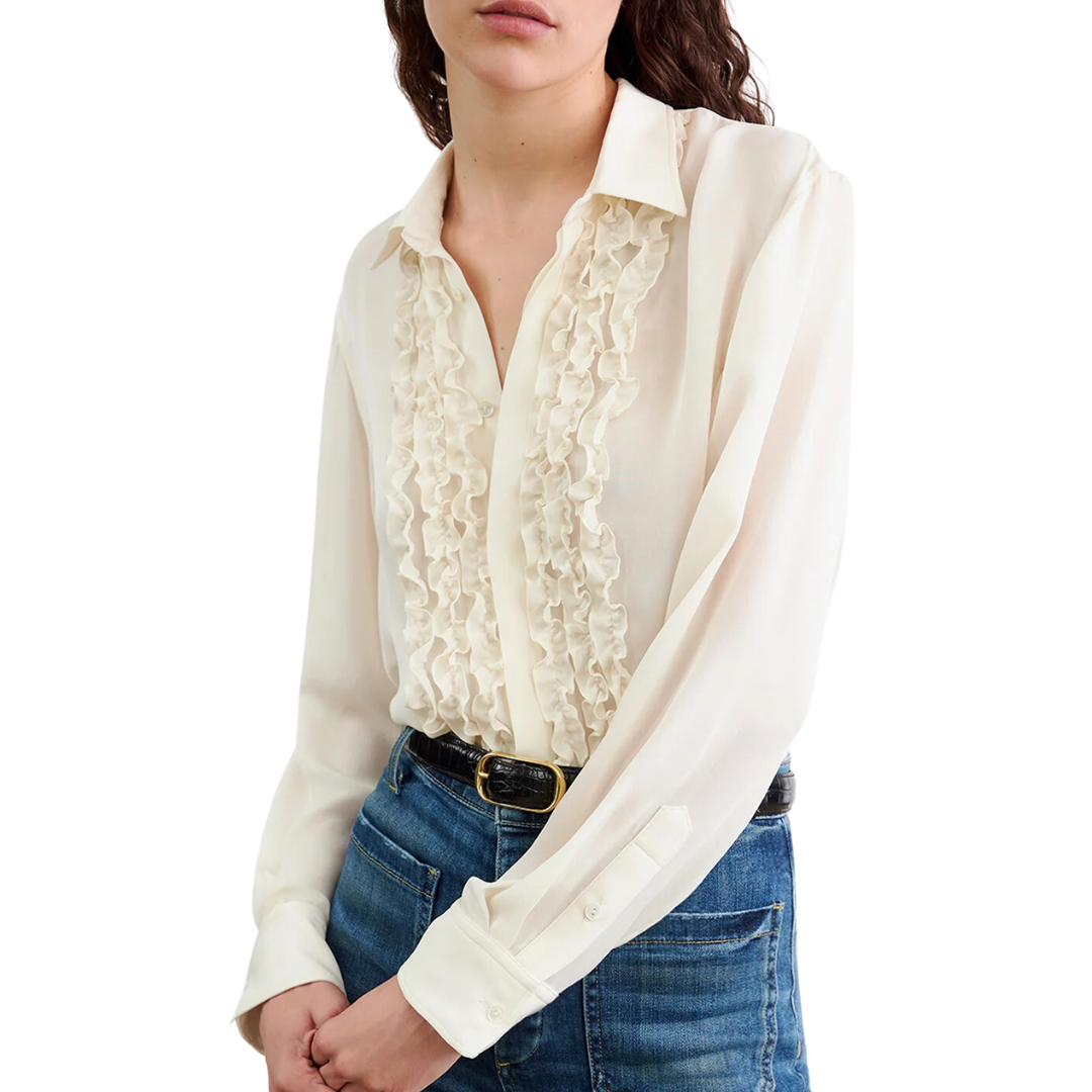 Marisa Silk Shirt in Ivory