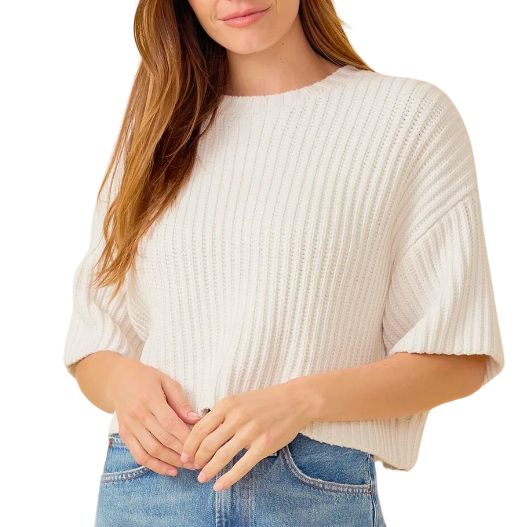 Brooklyn Pullover Tee in Ivory
