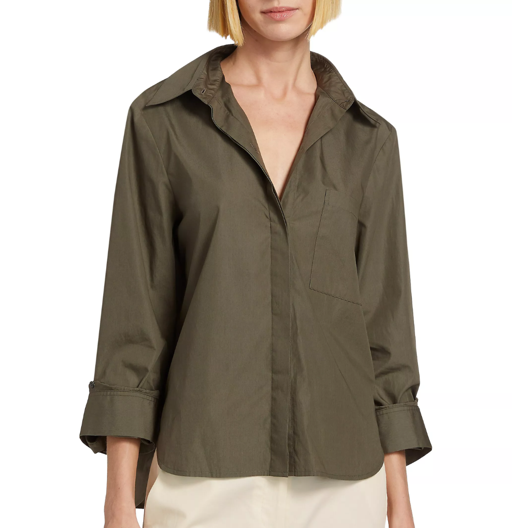 Boyfriend Shirt in Jungle Green