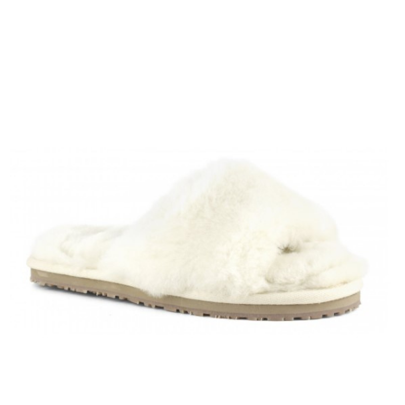Sheepskin Slide Slipper in Vanilla