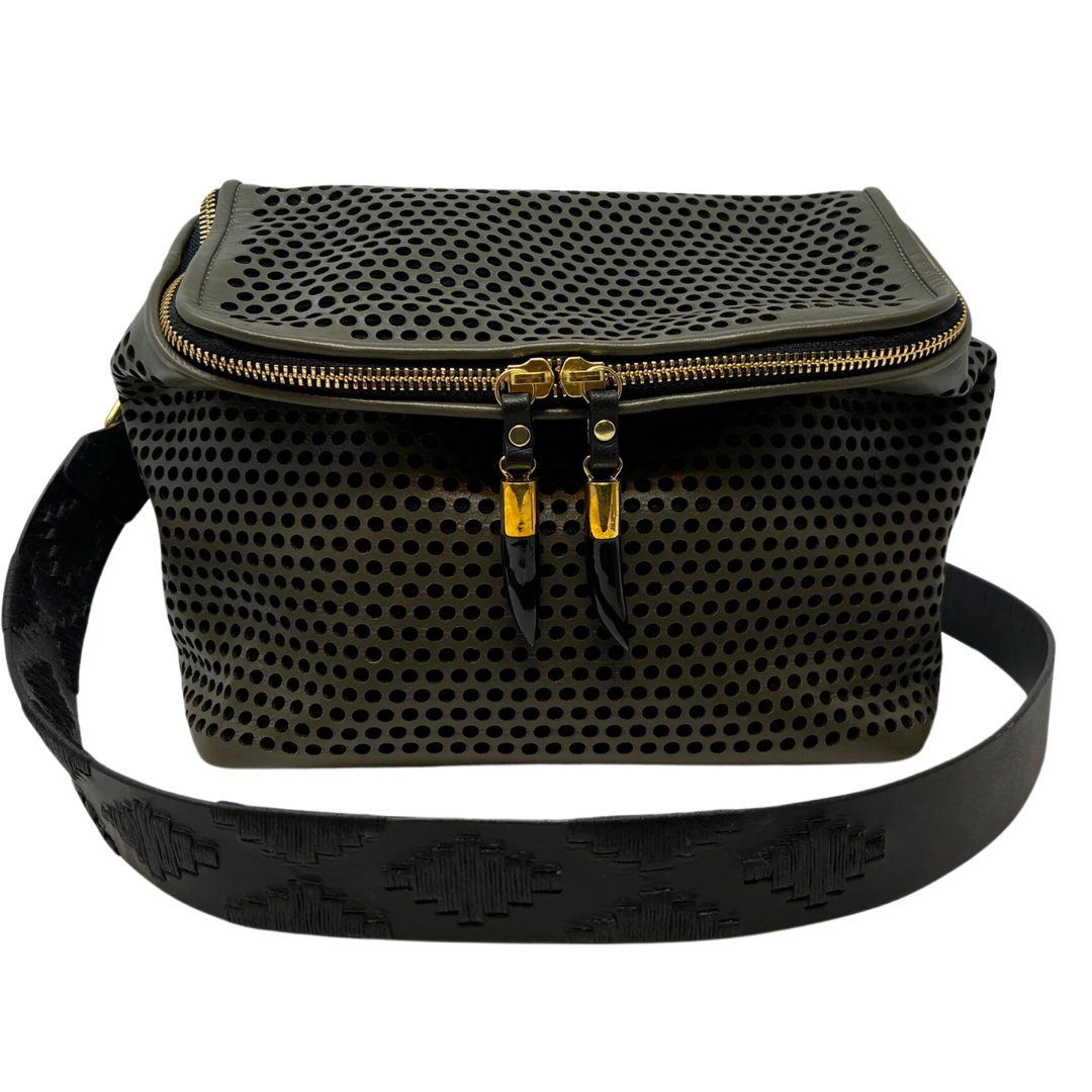 Mini Rough Night Crossbody in Olive Super Perf