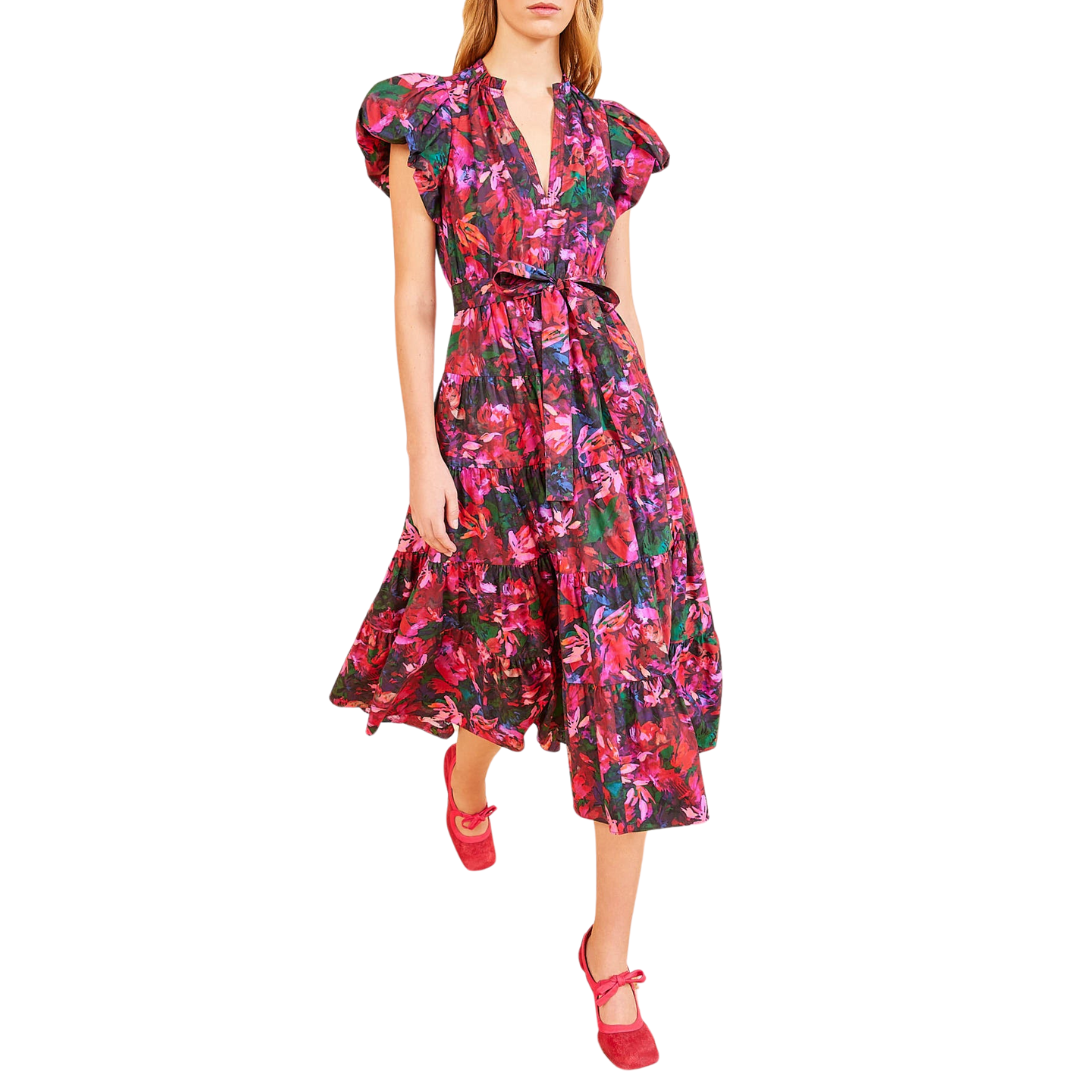Ottilie Dress in Hibiscus