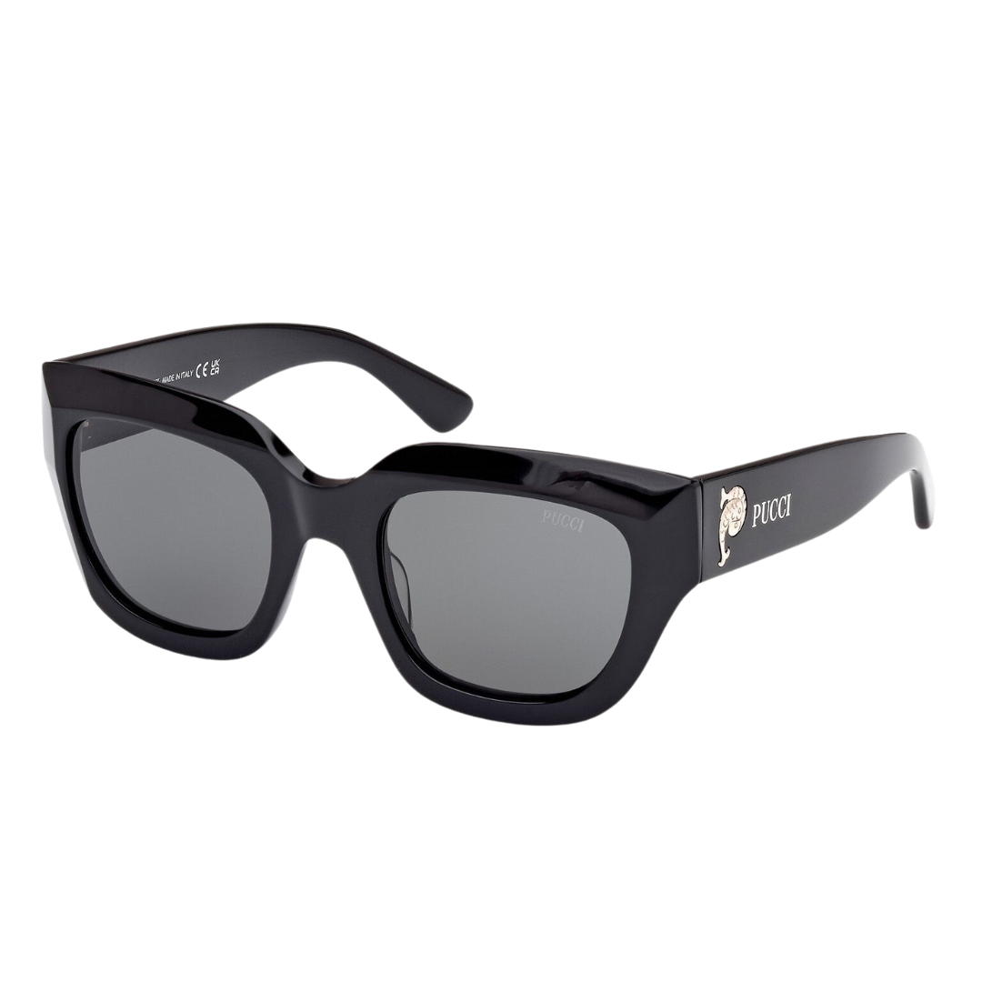 EP0215 Butterfly Sunglasses in Shiny Black/Smoke