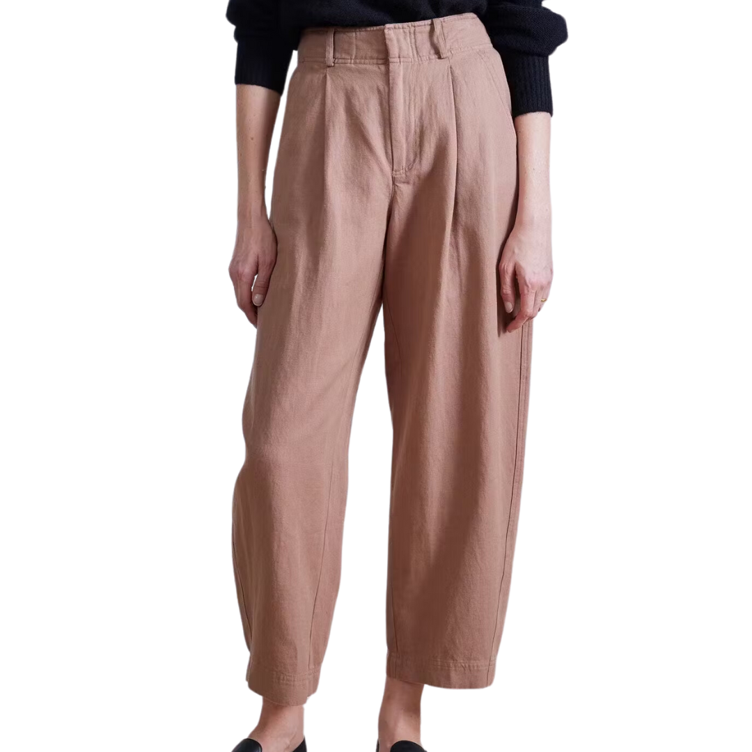 Bari Crop Trouser in Deep Khaki
