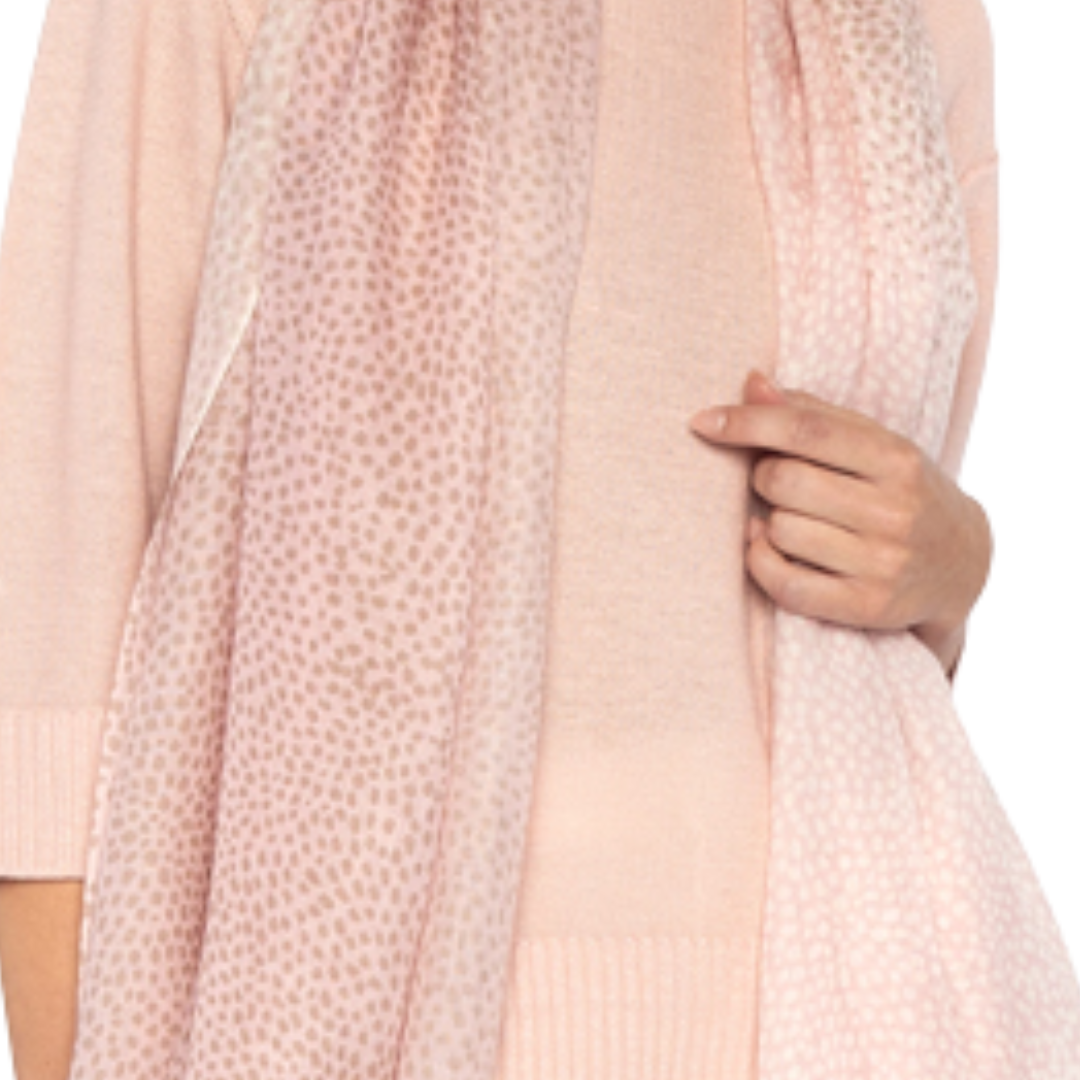 Dots Print Scarf in Blush Multi
