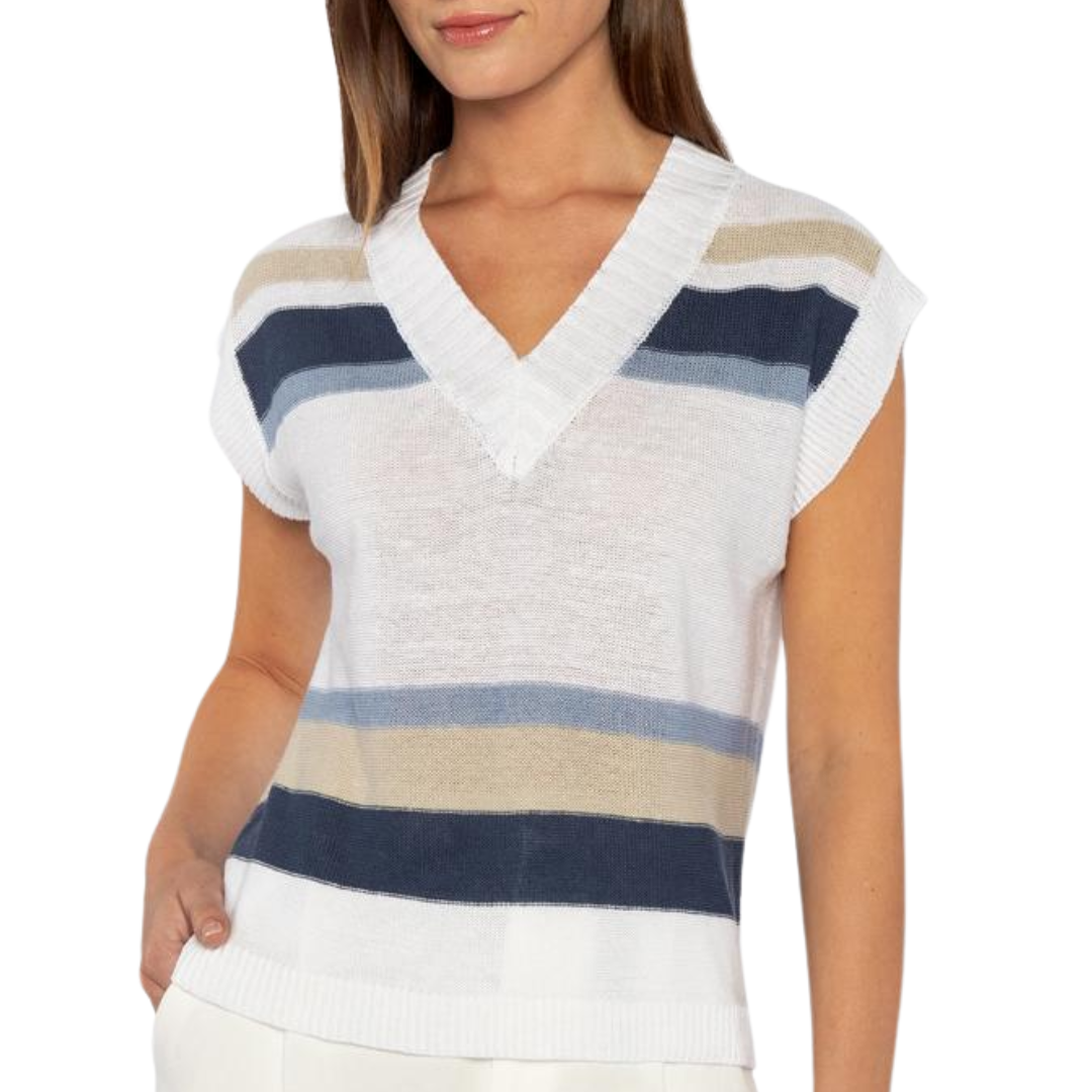 Stripe S/L Vee in Multi