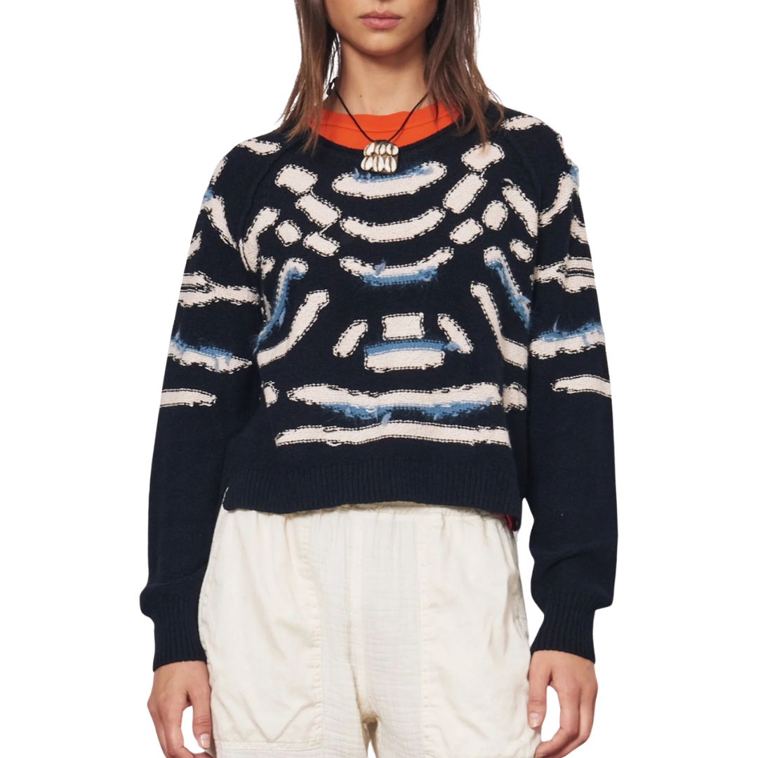 Zuri Pullover in Black & Chalk