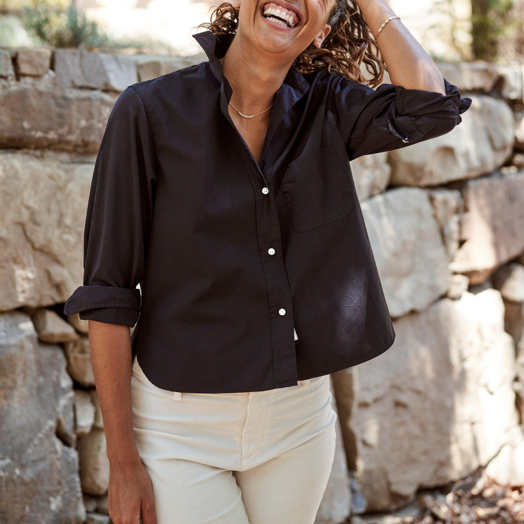 Silvio Superluxe Buttondown in Black