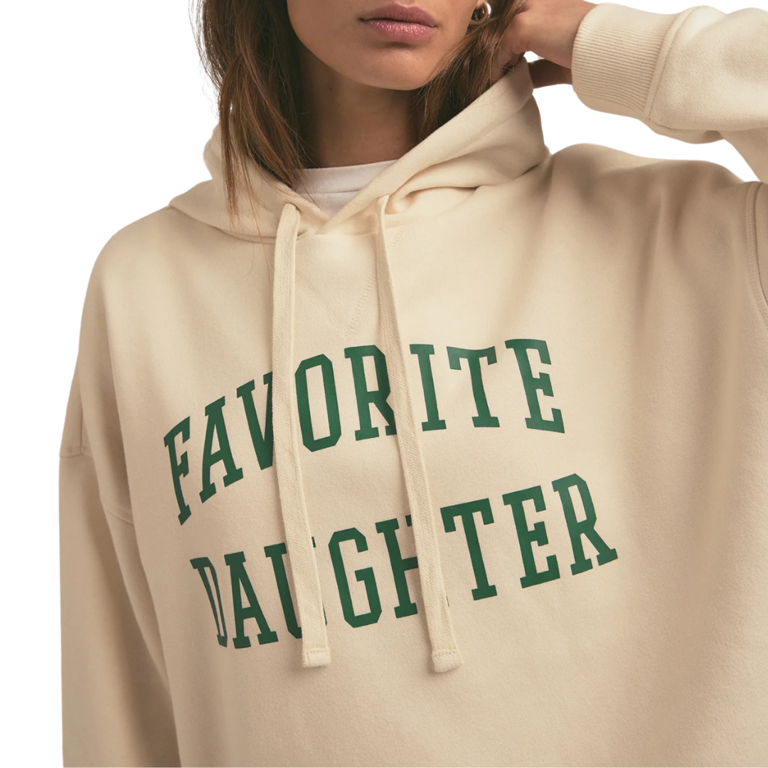 The Collegiate Hoodie in Ivory