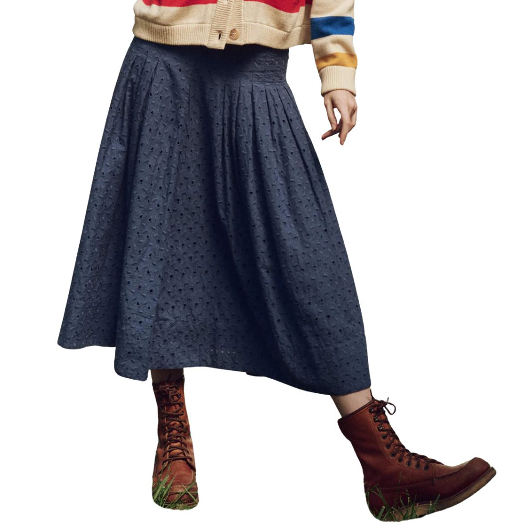The Rhythm Skirt in Riverside Blue