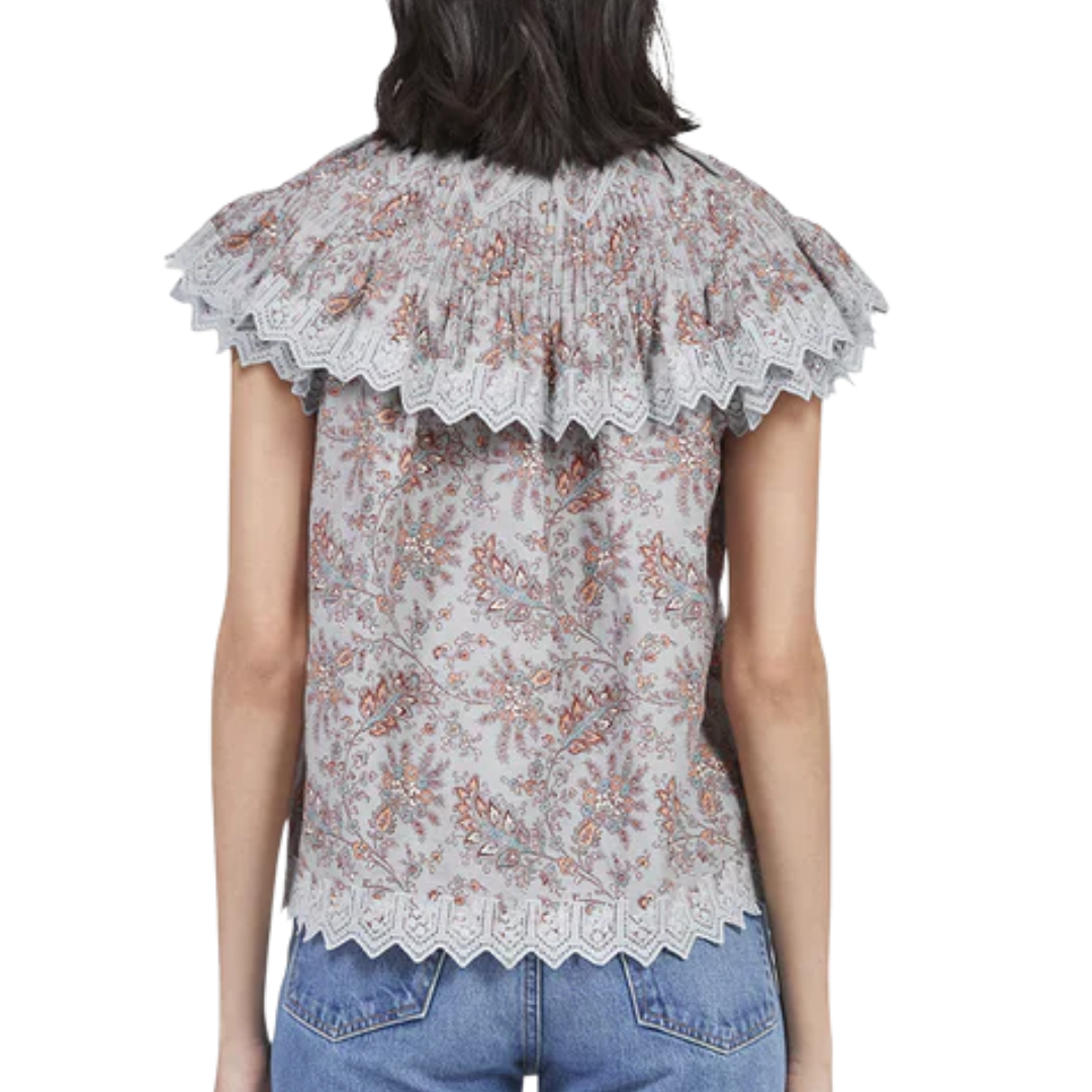 Lea Top in Cornflower