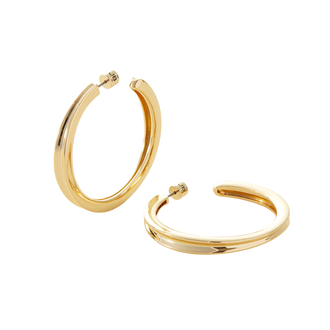 Slim Doune Hoops in Gold
