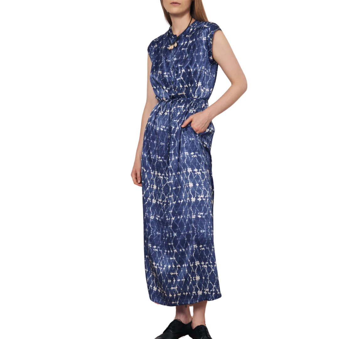 Zaire Midi Dress in New Blue