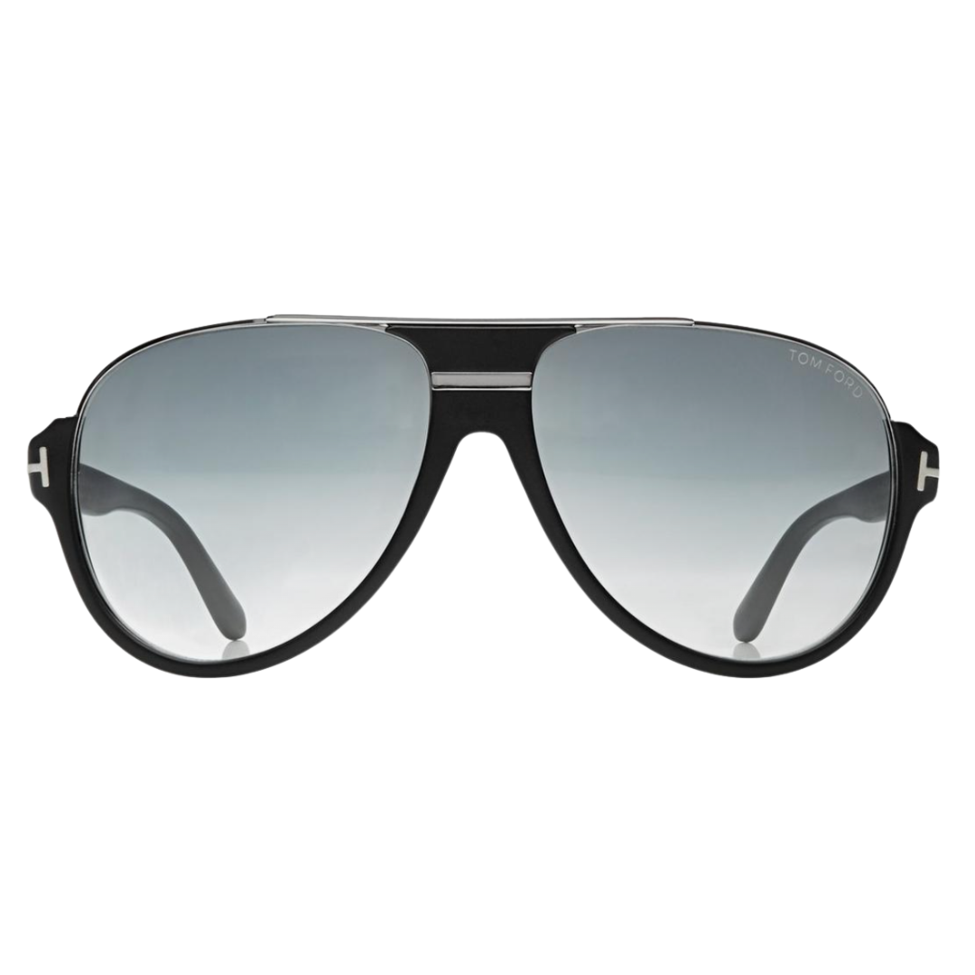 Dimitry Vintage Aviator Sunglasses in Matte Black display picture 1