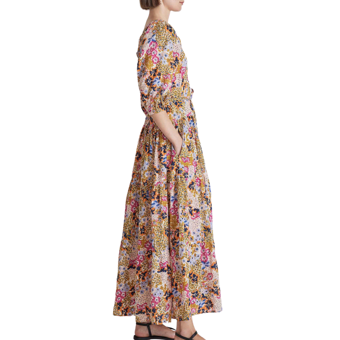 Tilton Tiered Maxi in Wildflowers Cream Multi