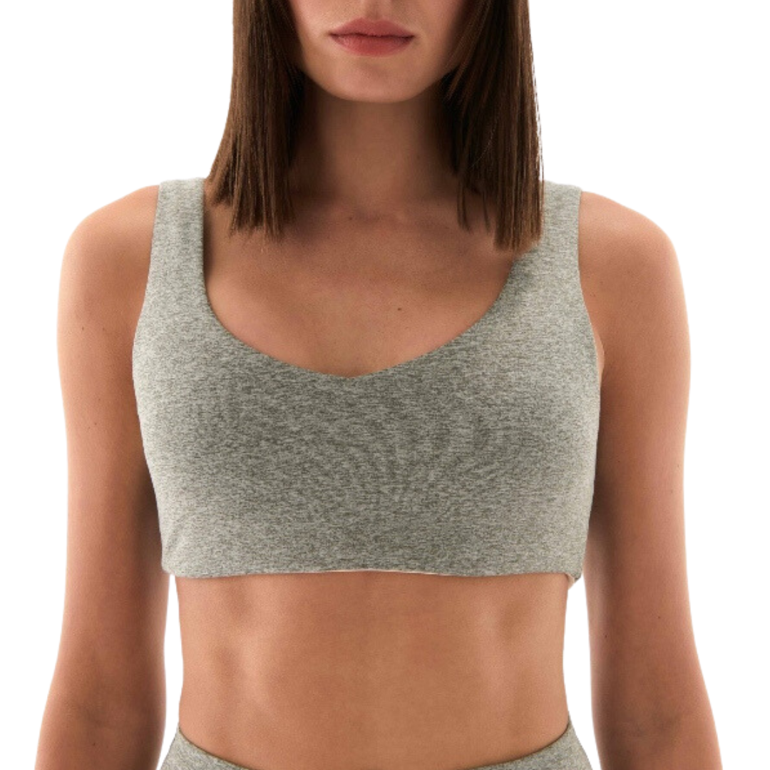 Camino Sports Bra in Gray Marled