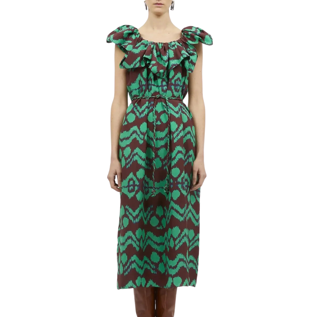 Ulla Johnson Anora Dress in Malachite