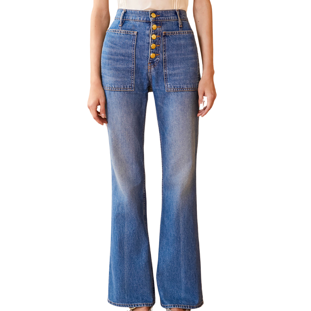The Lou Jean in Danube Medium Indigo Wash