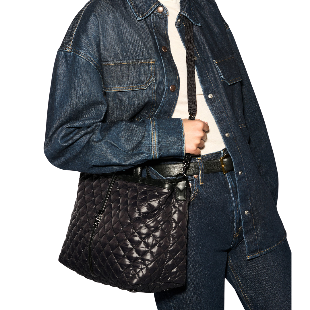 Medium Astor Top Handle in Black