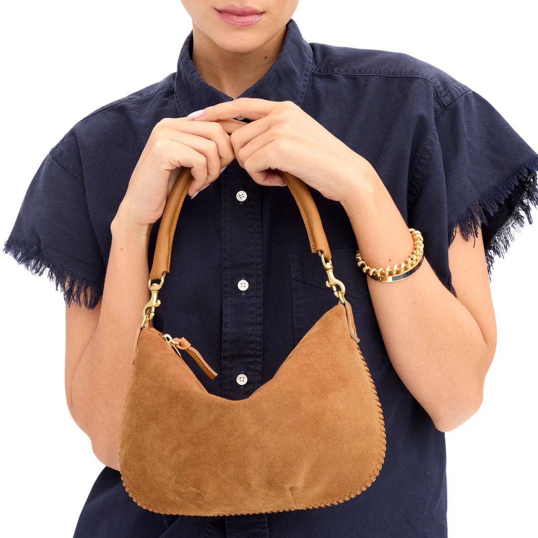 Petit Moyen in Caramel Suede w/ Whipstitch