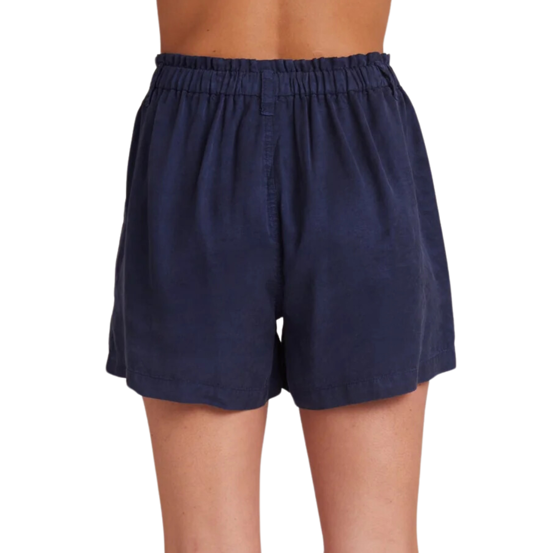 Callie Ruffle Shorts in Brazilian Navy