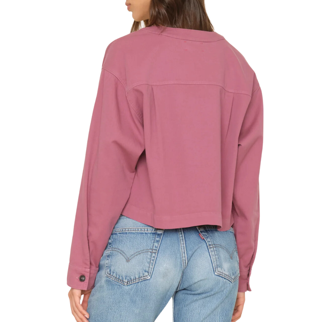 Nicky Twill Top in Rosewood