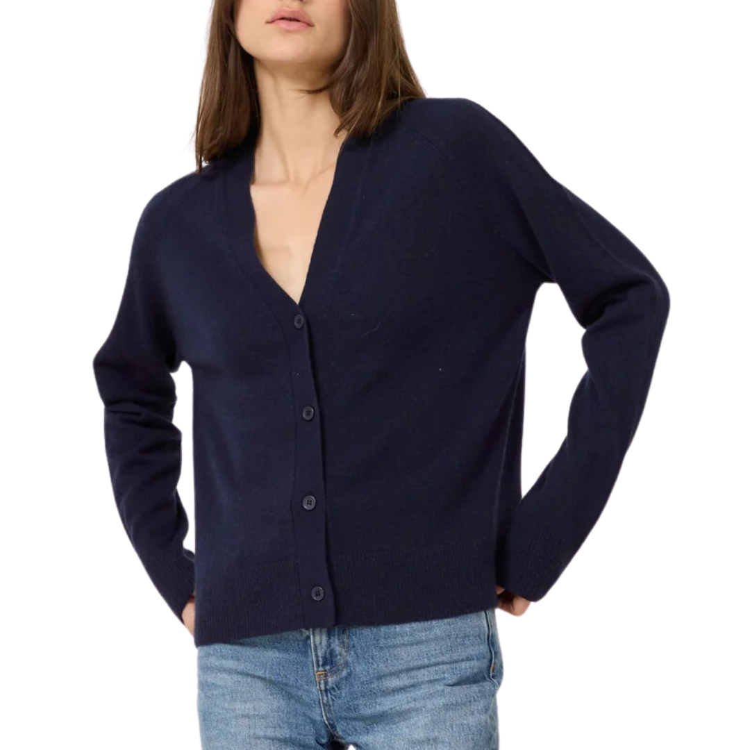 Sloane Cashmere Cardigan in Navy