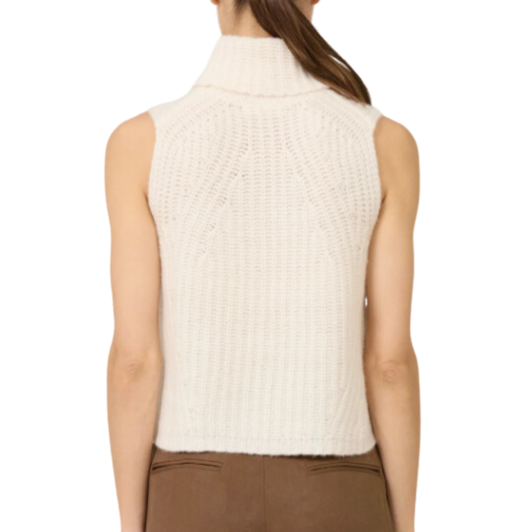 Polly Cashmere Vest in Ivory