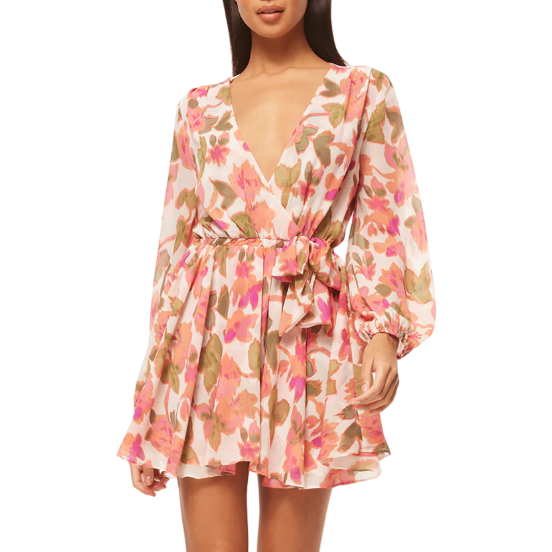Caria Dress in Sonoran Flora Chiffon